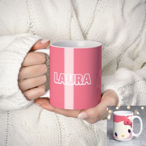 Cana Hello Kitty personalizata cu numele tau