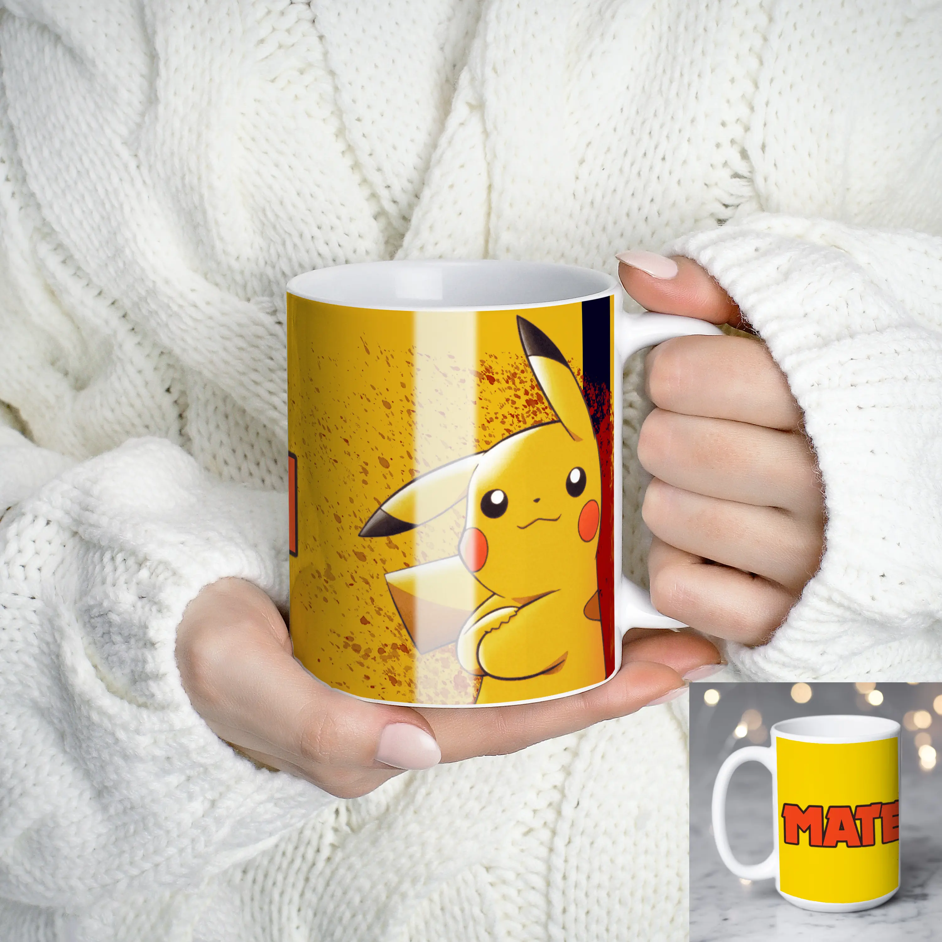 Cana Pikachu personalizata cu numele tau