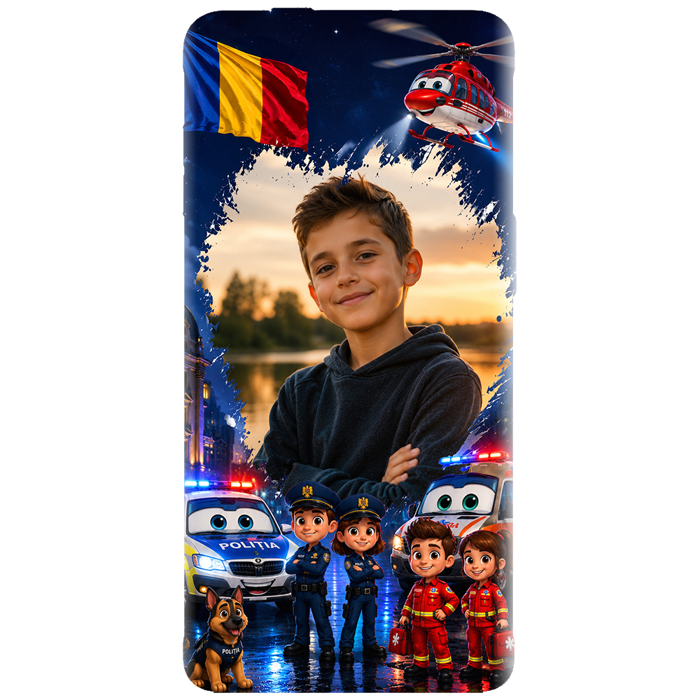 Husă personalizată cu fotografie – Micii Eroi în Acțiune