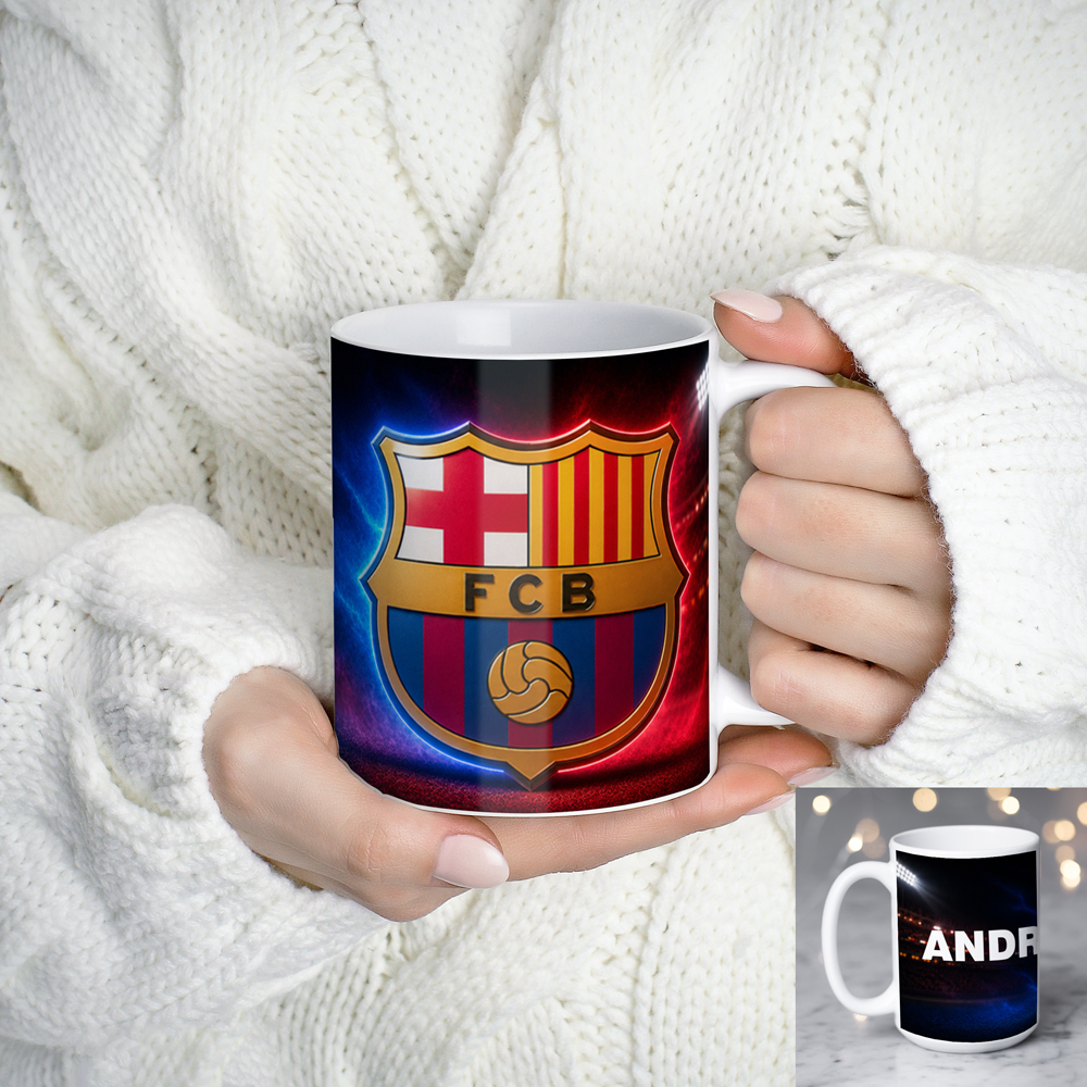 Cana Barcelona personalizata cu numele tau