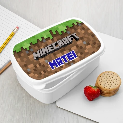 Caserola personalizata cu Minecraft si nume