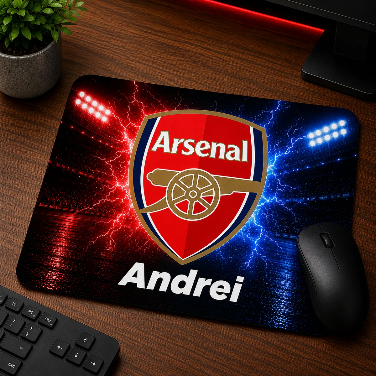 Mousepad Arsenal personalizat cu numele tau