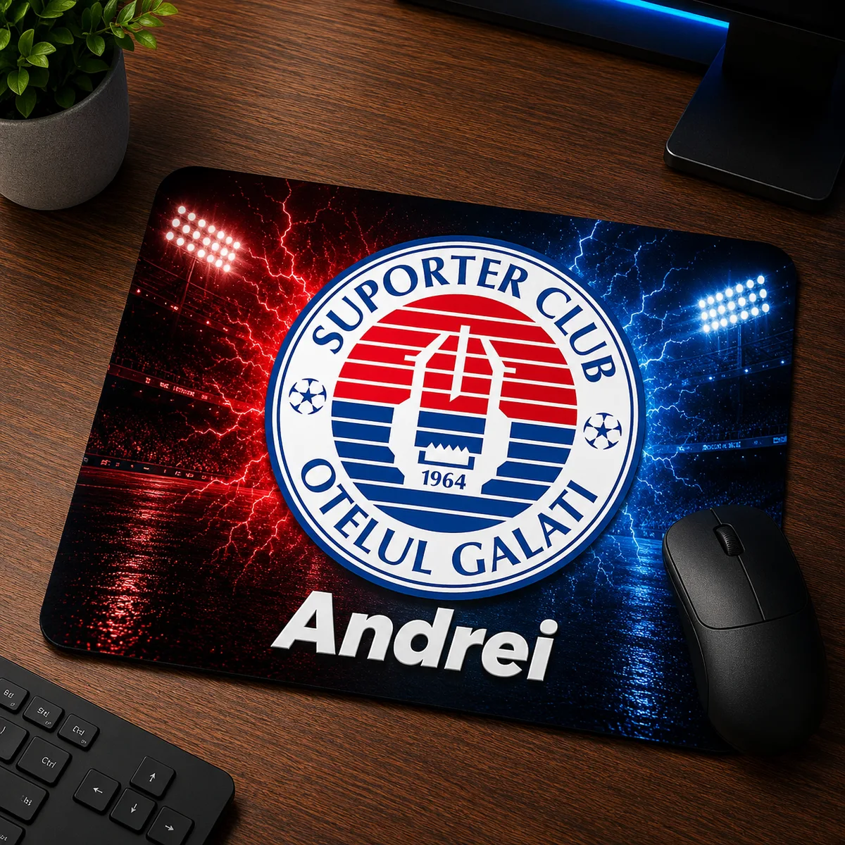 Mousepad Otelul Galati personalizat cu numele tau