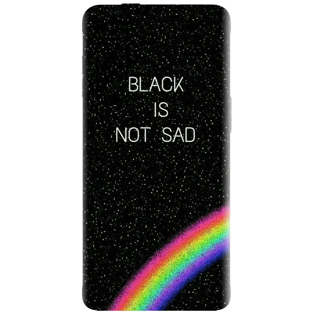 Husa din silicon - model Black Is Not Sad