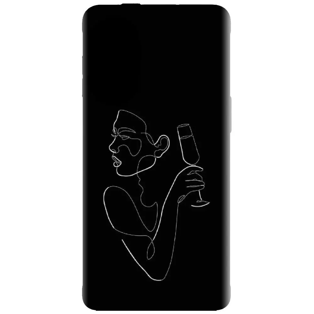 Husa din silicon - model Line Art Champagne