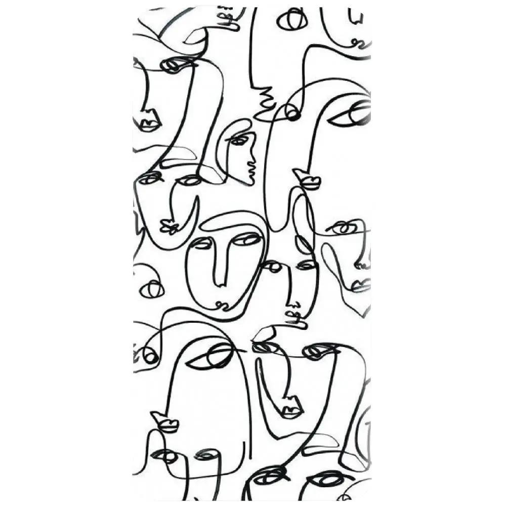 Husa din silicon - model Line Art Faces