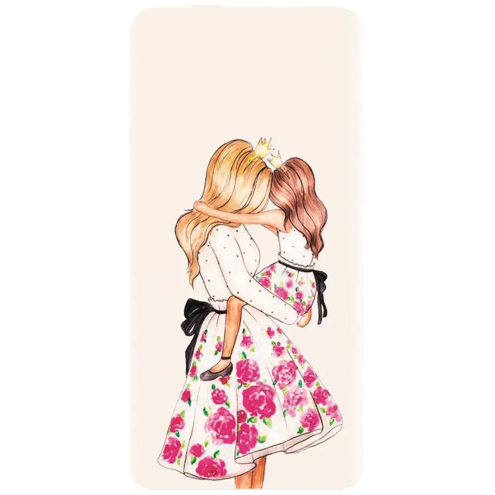 Husa din silicon - model Mama si fiica 2