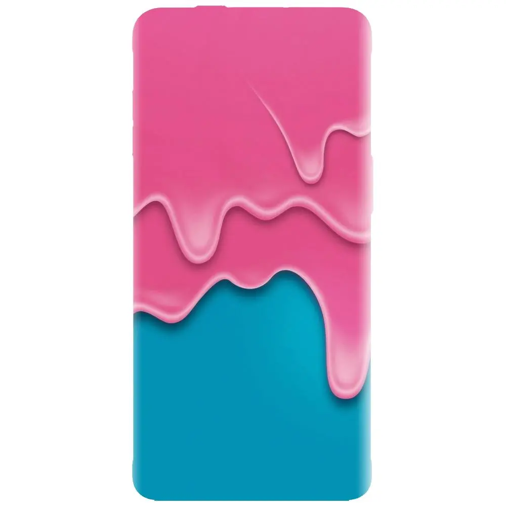 Husa din silicon - model Pink Liquid Dripping