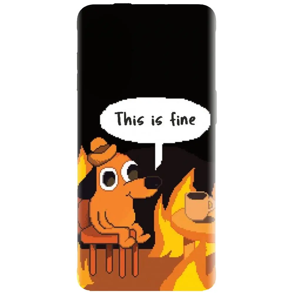 Husa din silicon - model Pixel Art This Is Fine