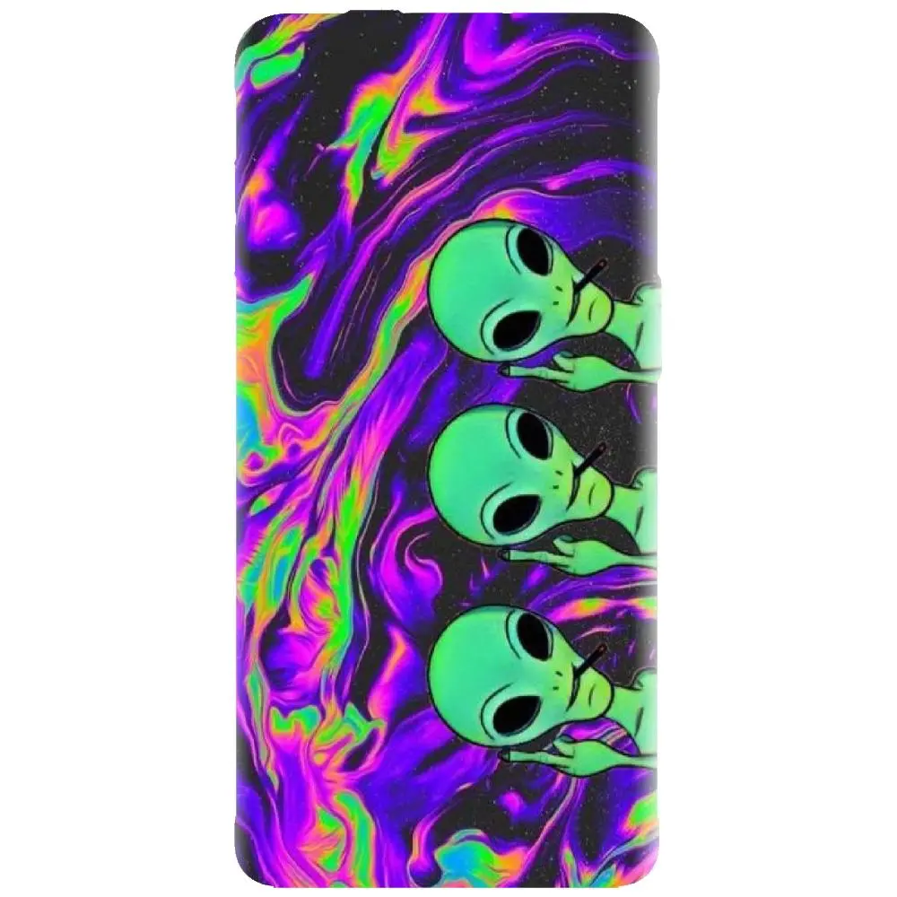 Husa din silicon - model Trippy Aliens