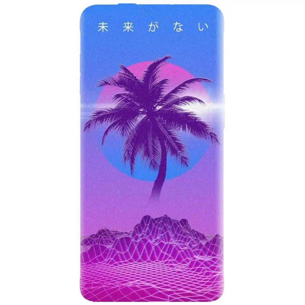 Husa din silicon - model Vaporwave Palm