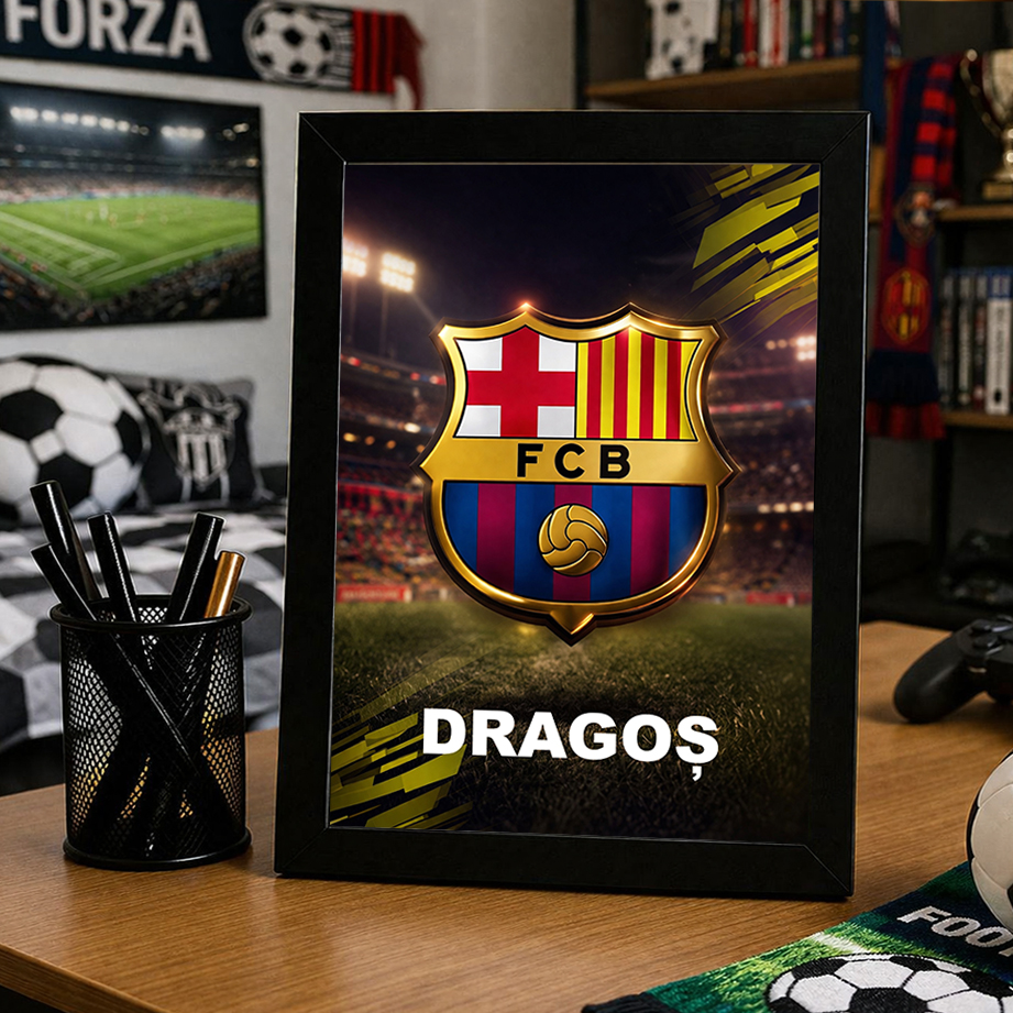 Tablou Barcelona personalizat cu numele tau