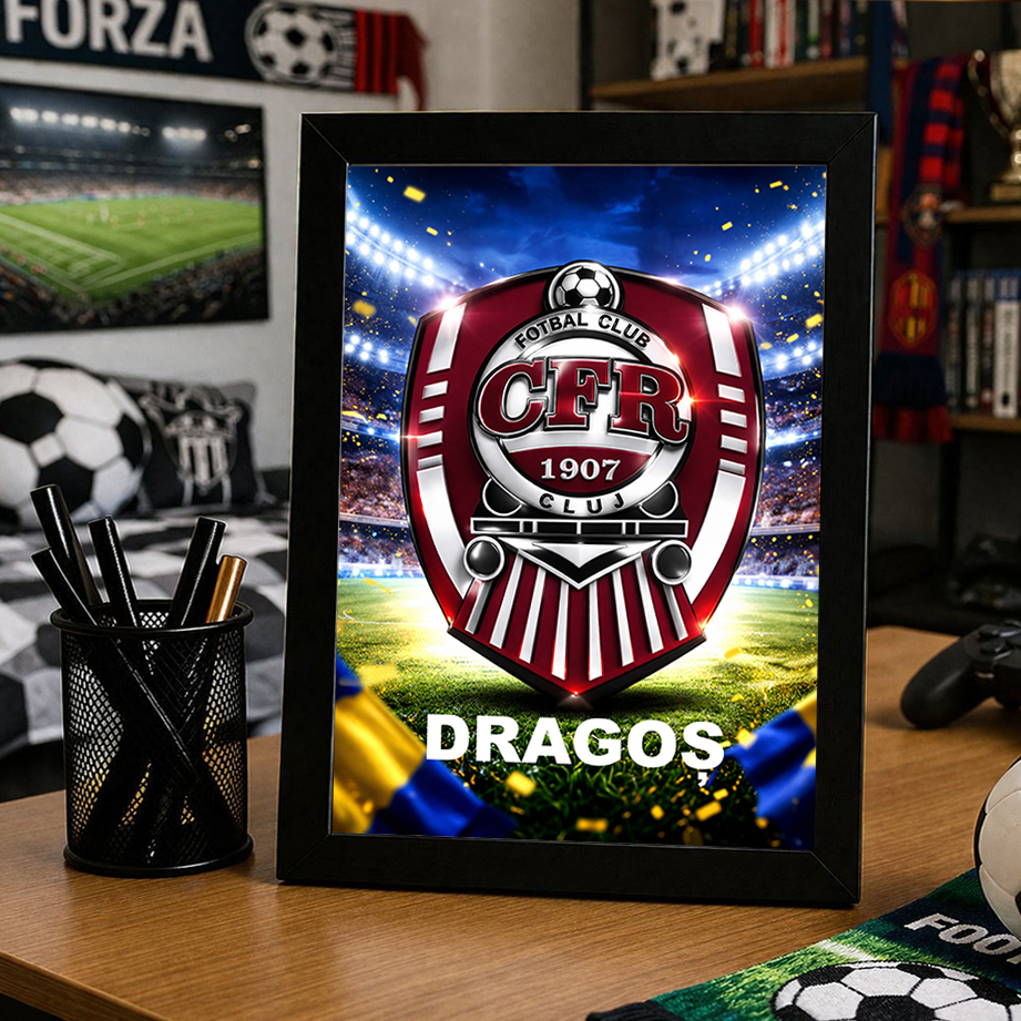 Tablou CFR Cluj personalizat cu numele tau