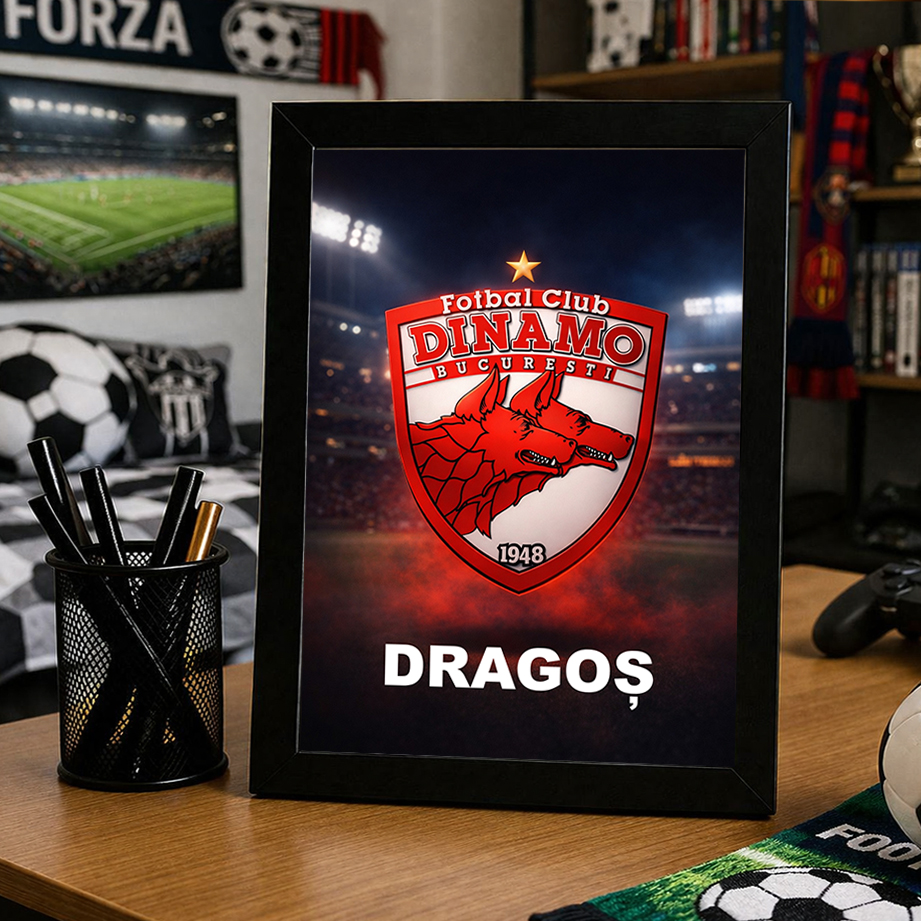 Tablou Dinamo Bucuresti personalizat cu numele tau