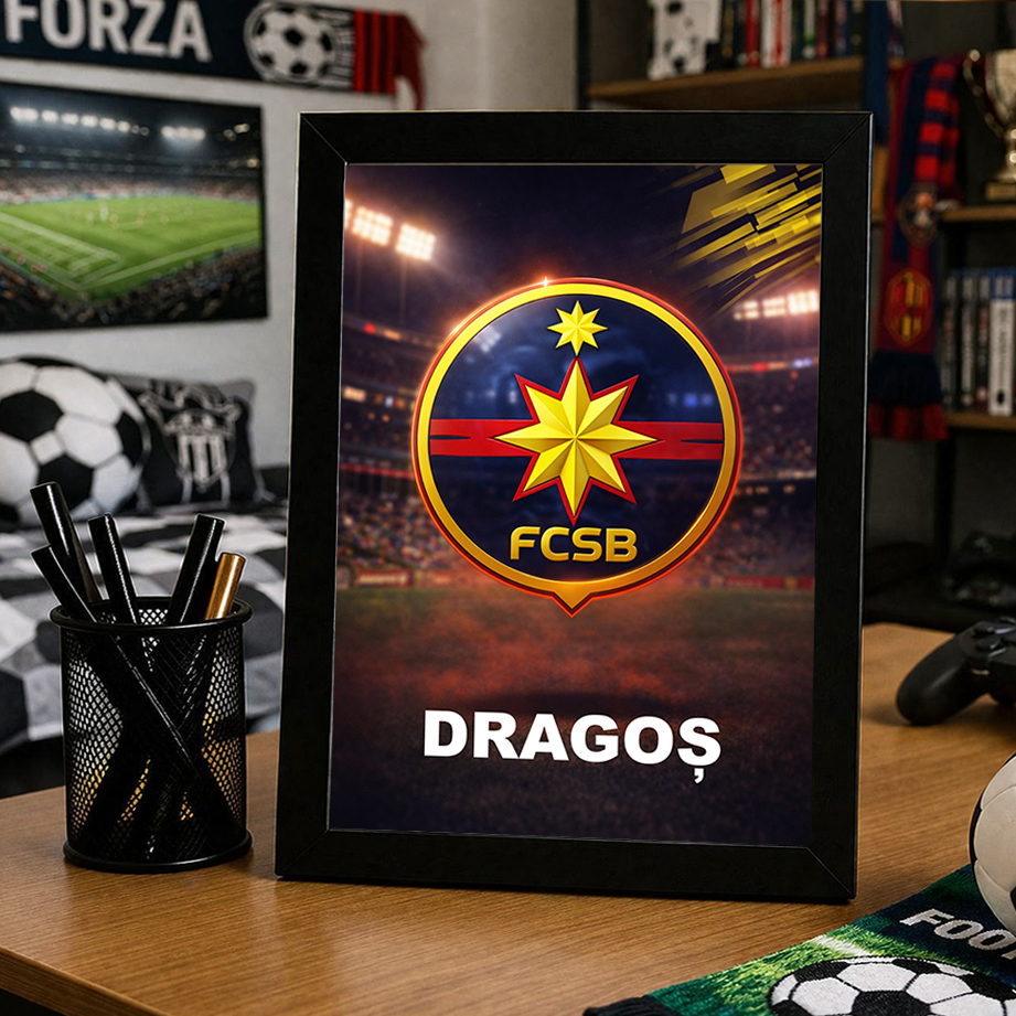 Tablou FCSB personalizat cu numele tau