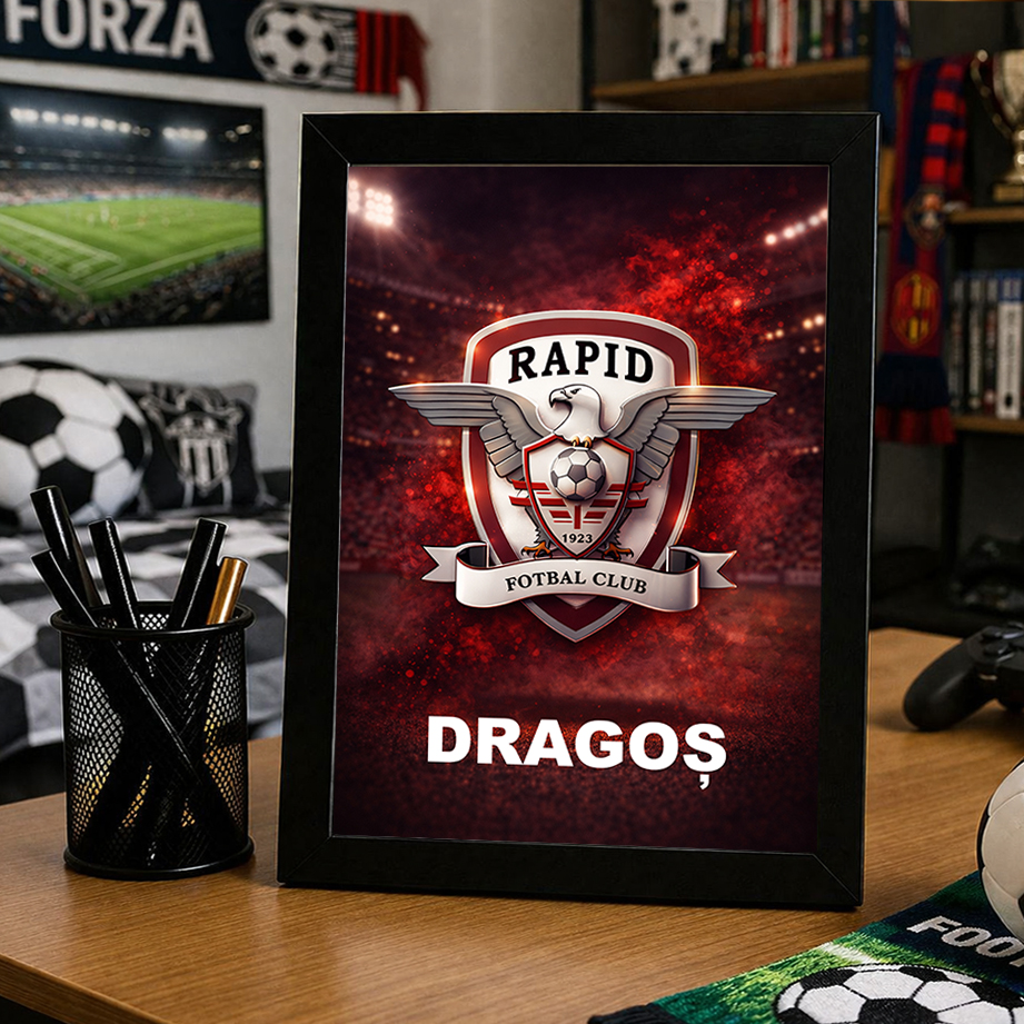 Tablou Rapid Bucuresti personalizat cu numele tau