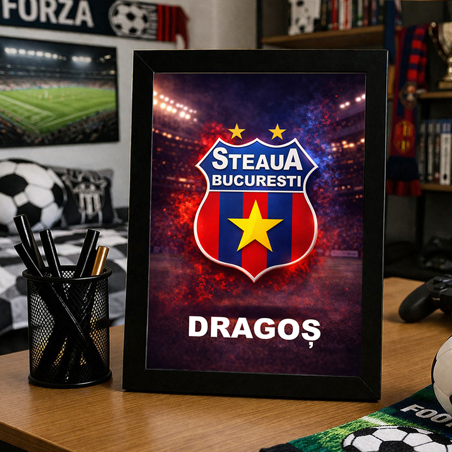 Tablou Steaua Bucuresti personalizat cu numele tau