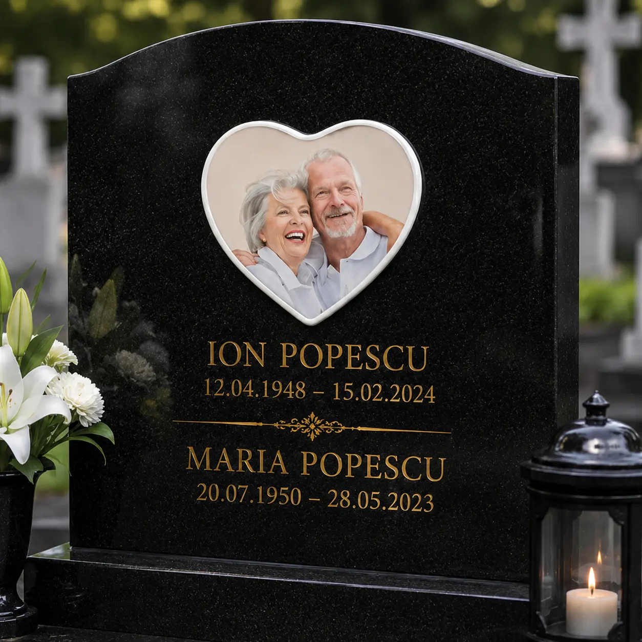 Poză ceramică în formă de inimă — imaginea 2