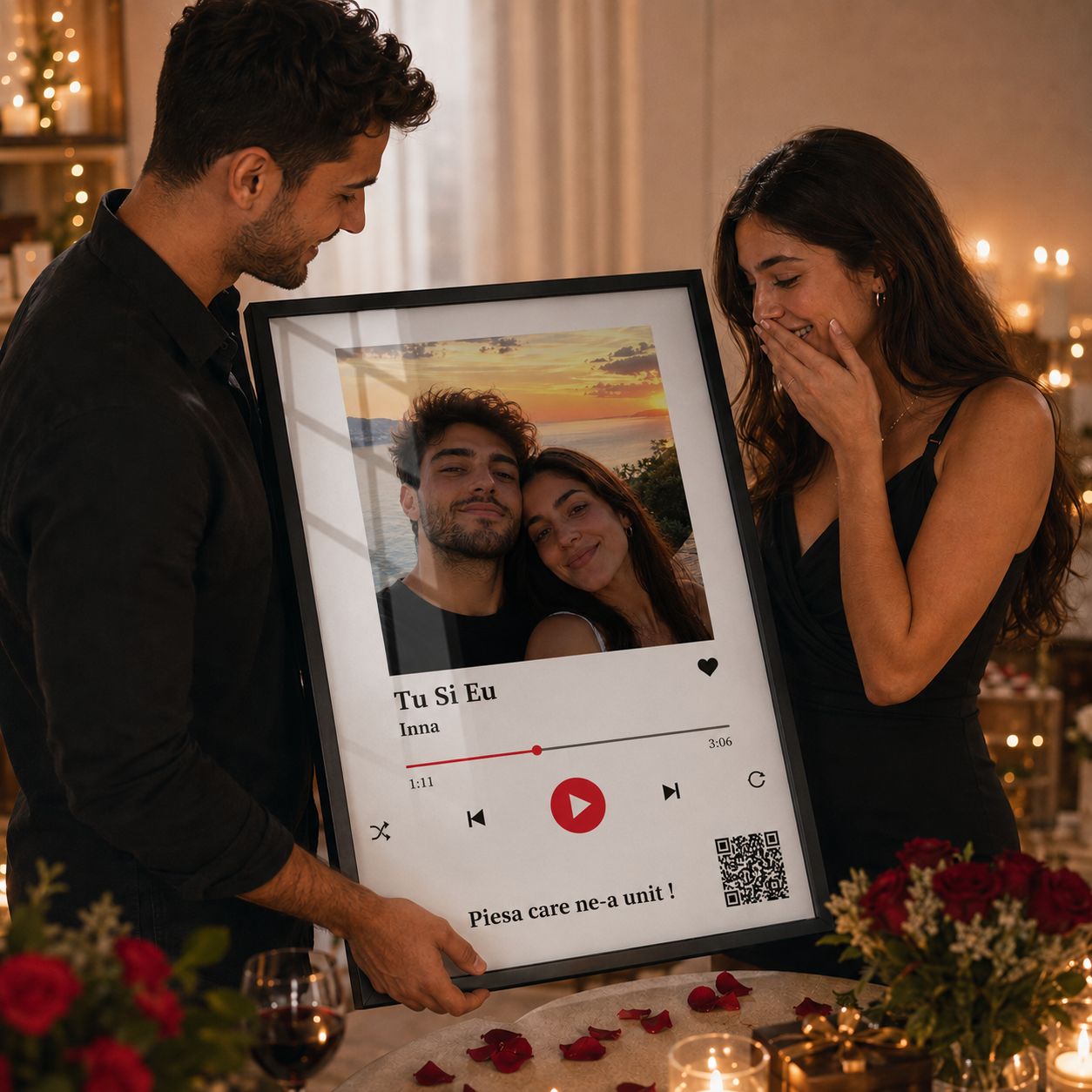 Tablou player muzical personalizat cu cod QR