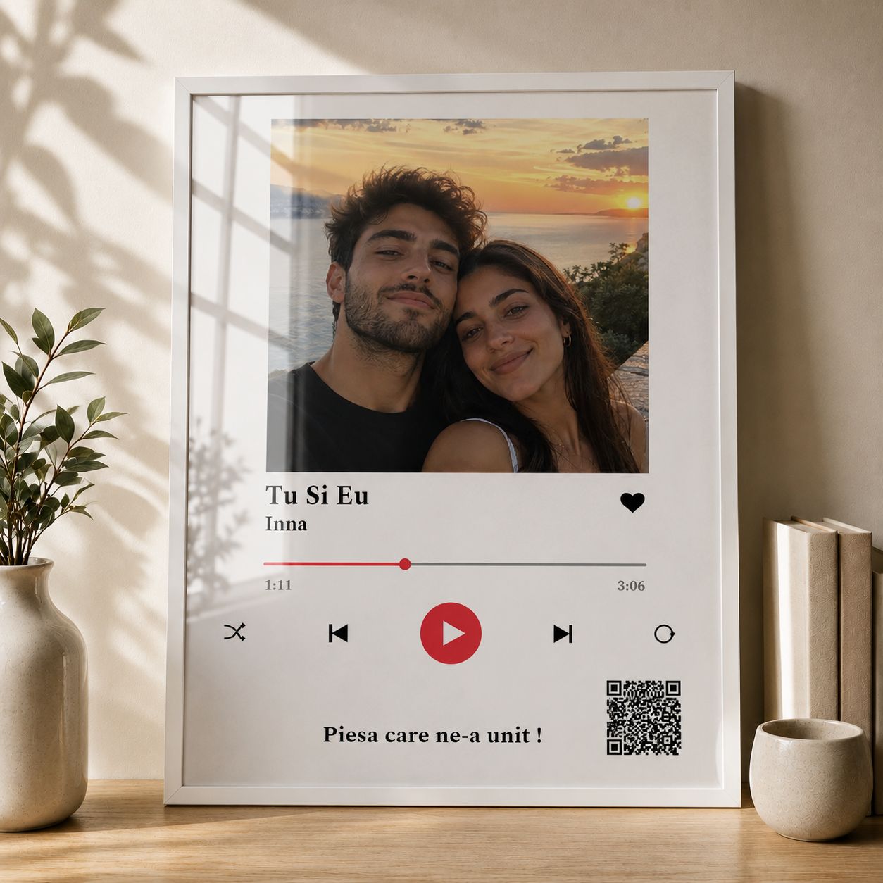 Tablou player muzical personalizat cu cod QR
