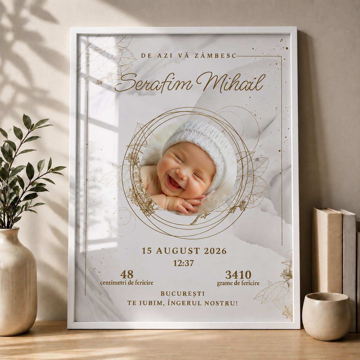 Tablou personalizat nou-născut