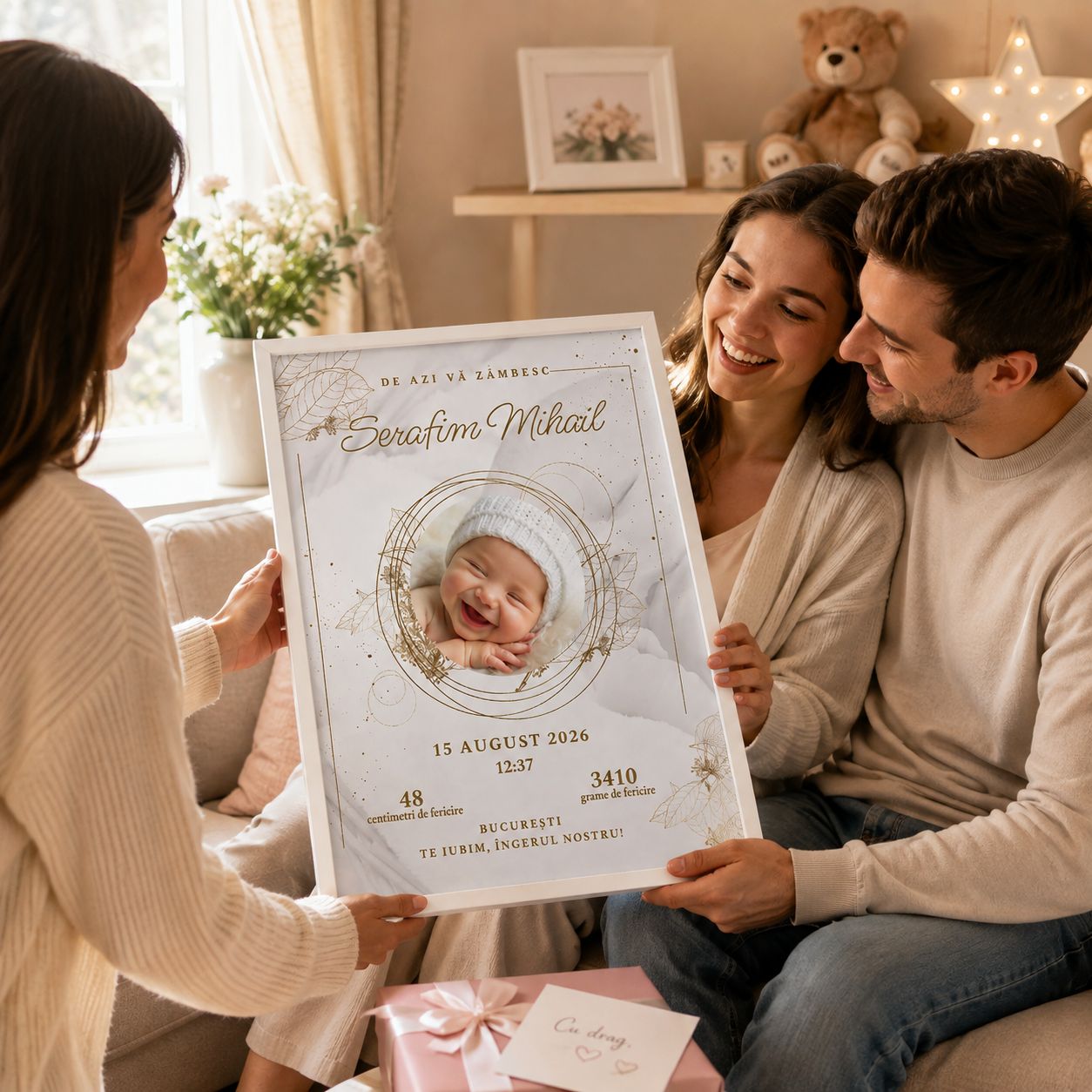 Tablou personalizat nou-născut